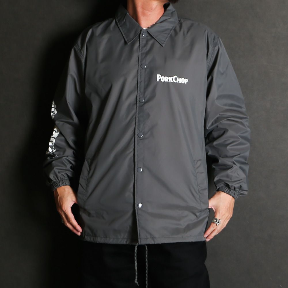 BURNING LOGO COACH JKT - CEMENT / コーチジャケット