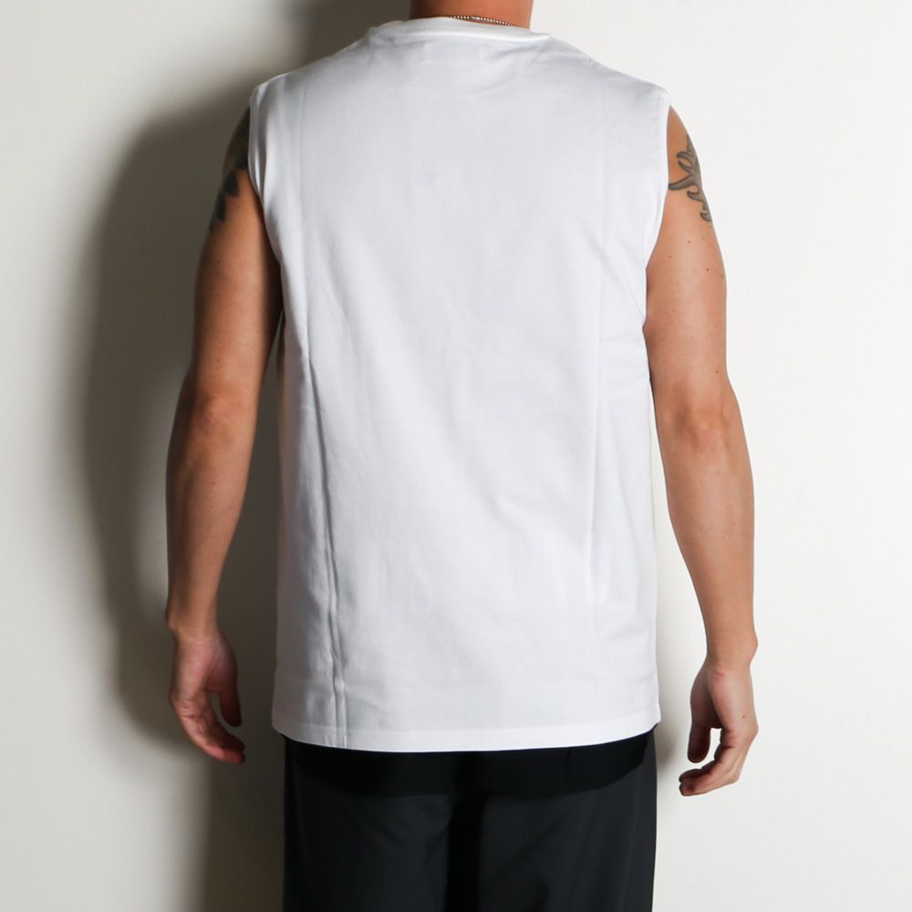 SLEEVELESS TEE - WHITE / オーガニックコットン40/2天竺 - スリーブレスTEE / M26A13CS03A