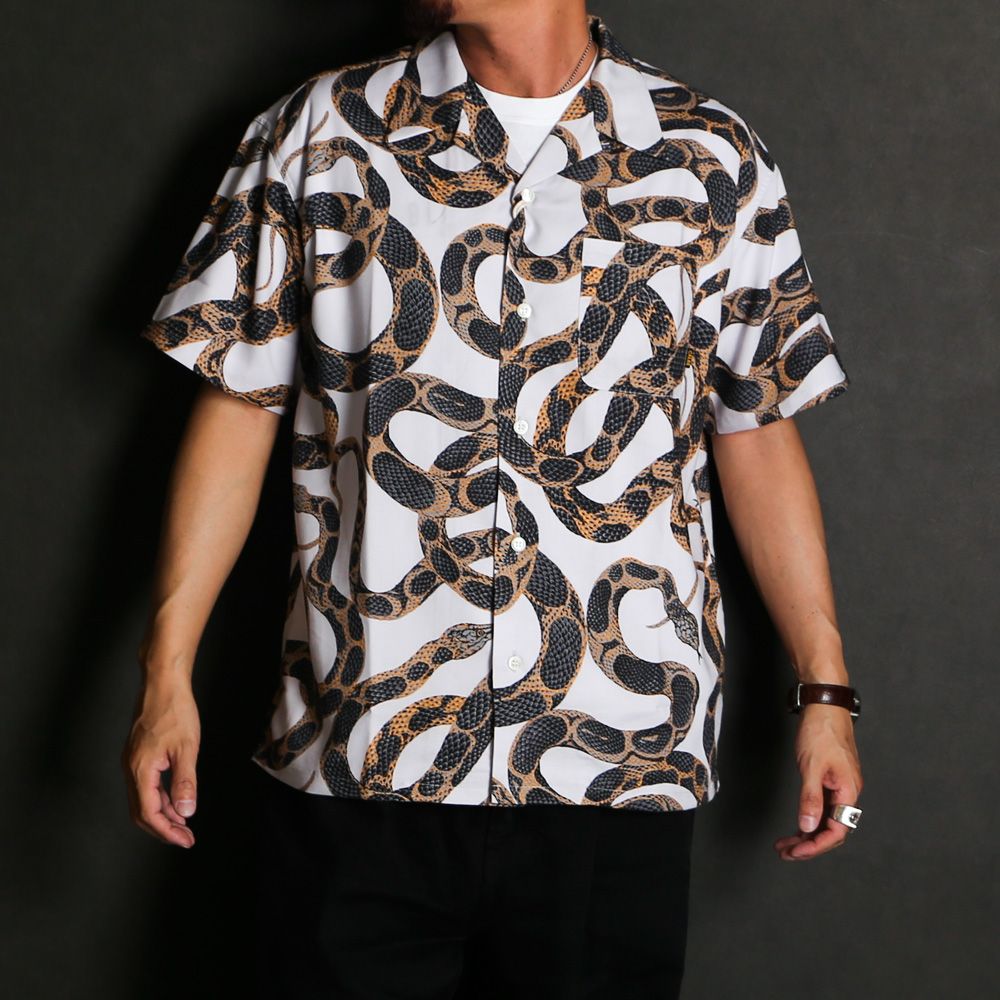 ALLOVER SNAKE PATTERN S/S SH / スネークパターン オープンカラーシャツ / CL-26SS007ULT