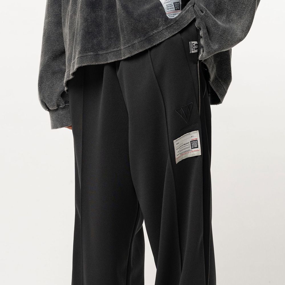 Folded Track Pants - BLACK / フォールデッド トラックパンツ / A17PT562