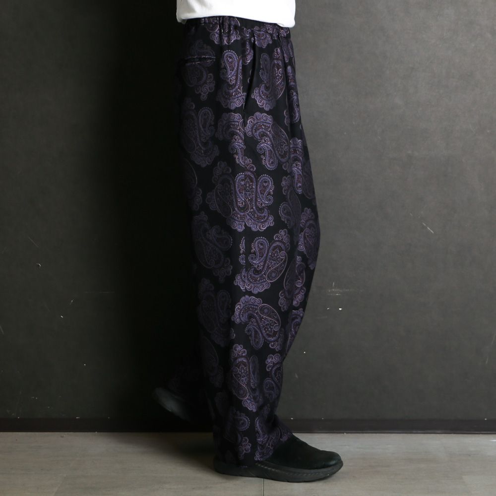 Wide easy pants - Sprinkled paisley jacquard / ワイドイージーパンツ - オリジナルペイズリージャガード / SN-615