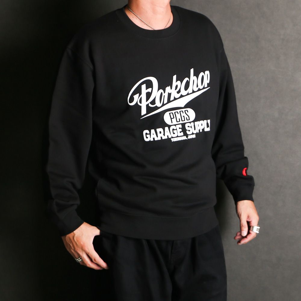 SCRIPT COLLEGE SWEAT - BLACK / スウェット