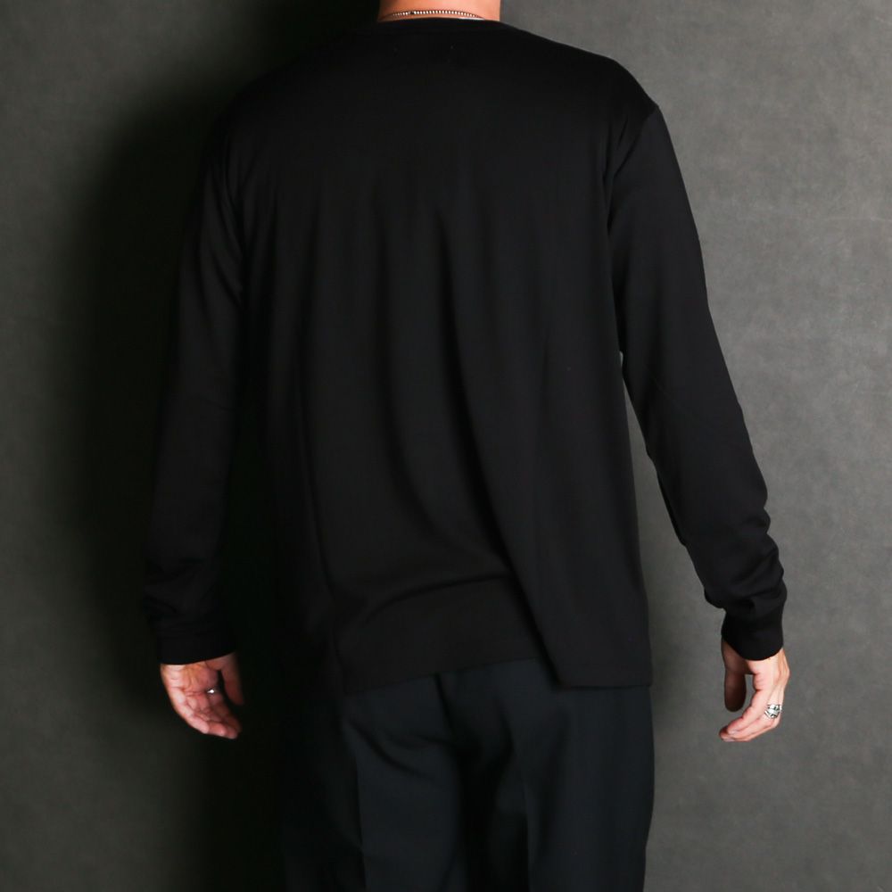 Relaxed Fit L/S Tee - Black / スーパー160sウール 防縮天竺 - リラックスドフィットL/S Tee / A26C12CS01C