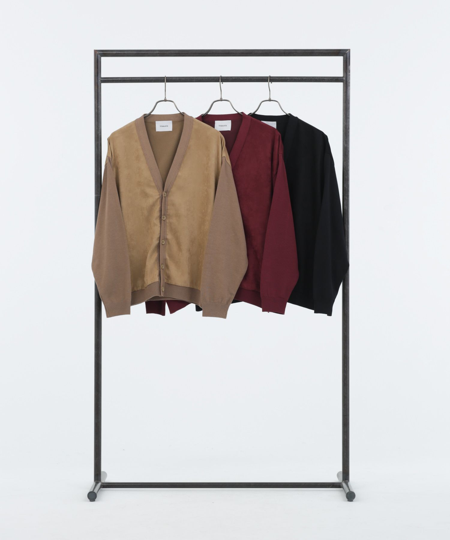 ECO SUEDE COMBI KNIT CD / エコスエード ニットカーディガン / 278208