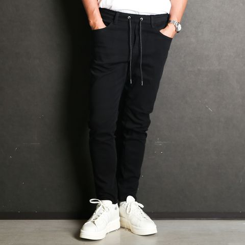 MICK DENIM JERSEY - BLACK / ジャージーンズ / BASIC-ST-020