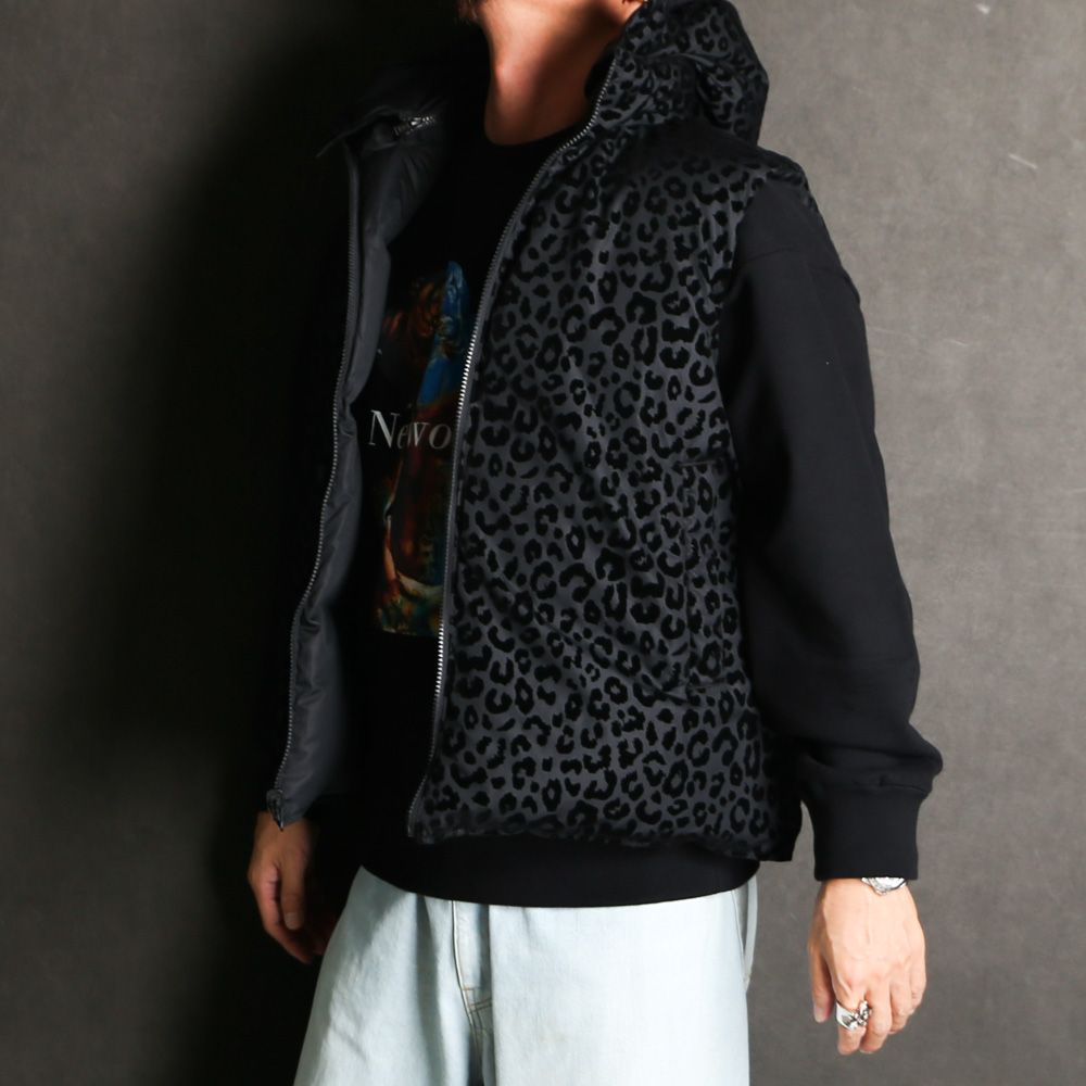 MINEDENIM - B.Leopard Reversible Down Vest - BLK / 2410-9002
