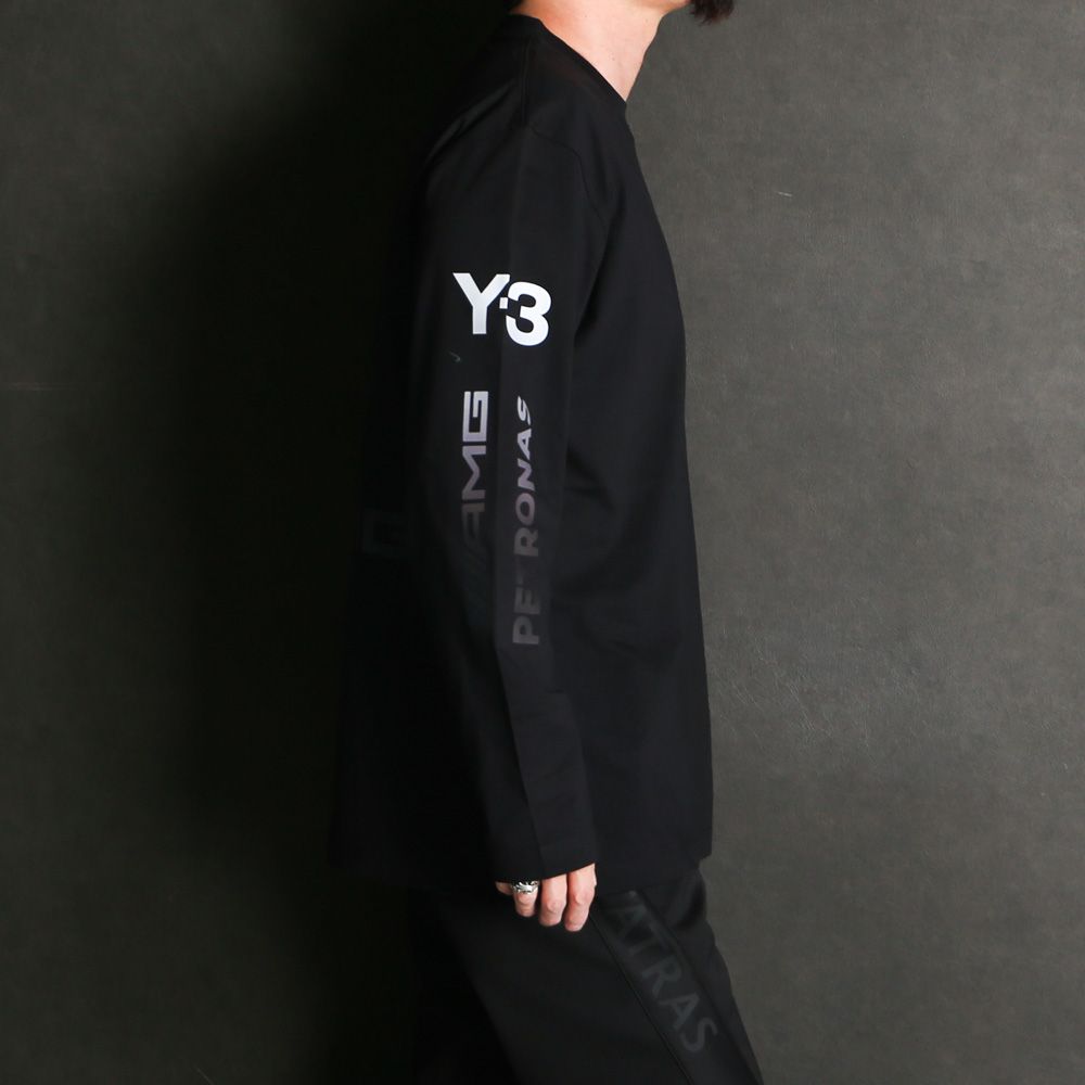 Y-3 MERCEDES-AMG PETRONAS FORMULA 1 TEAM CHAOS LOGO LONG SLEEVE TEE / Tシャツ / KR2372