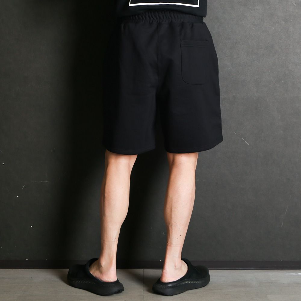 GYM SHORTS - BLACK / オーガニックコットンヘビー吊裏毛 - ジムショーツ / A26A09PT02B