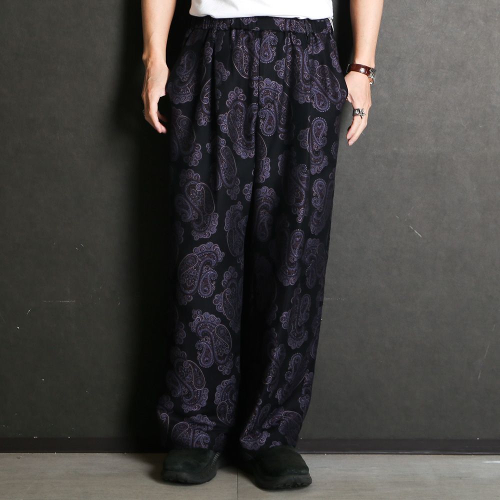 Wide easy pants - Sprinkled paisley jacquard / ワイドイージーパンツ - オリジナルペイズリージャガード / SN-615
