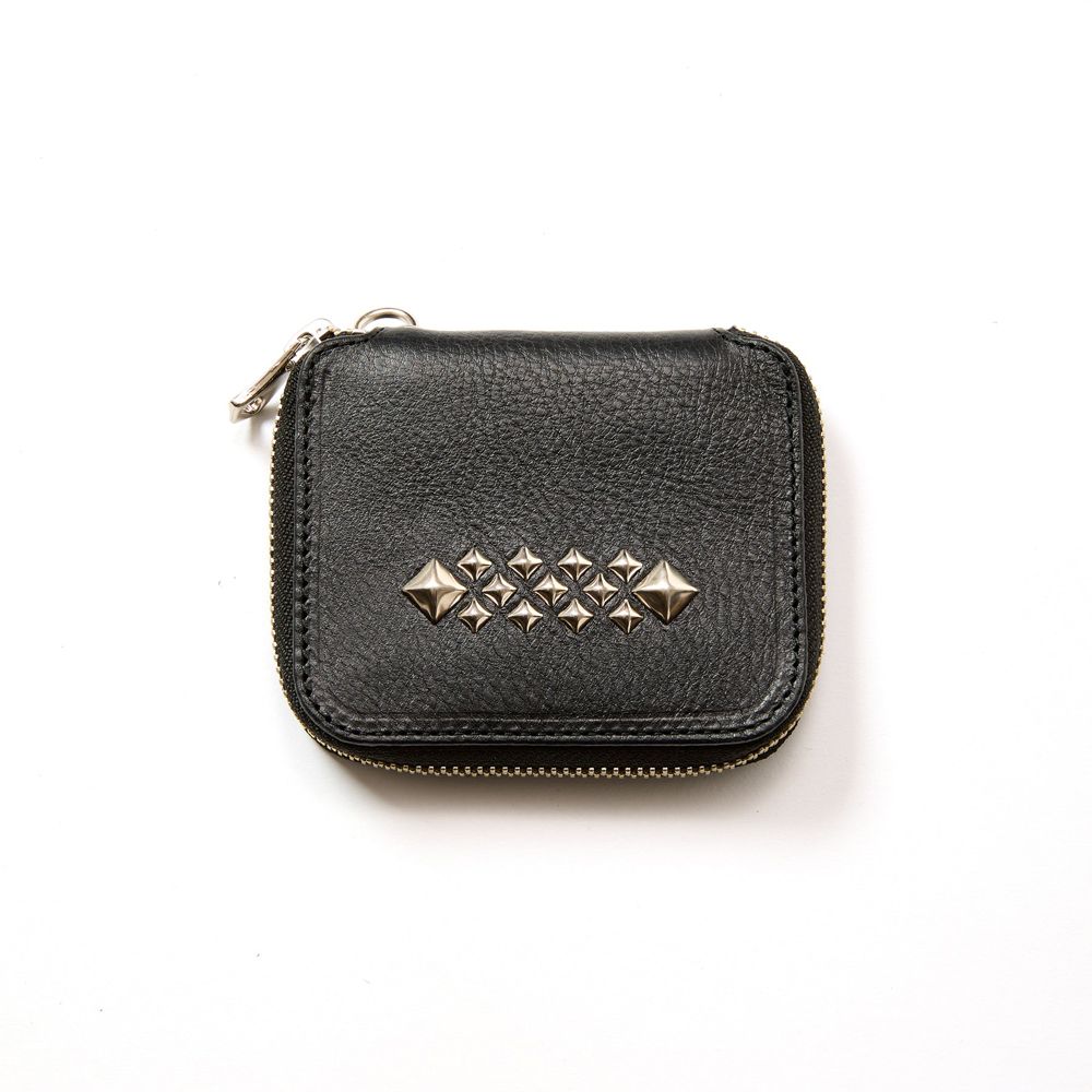 STUDS LEATHER ZIP MULTI WALLET / スタッズ ジップウォレット / CL-25AW010LE