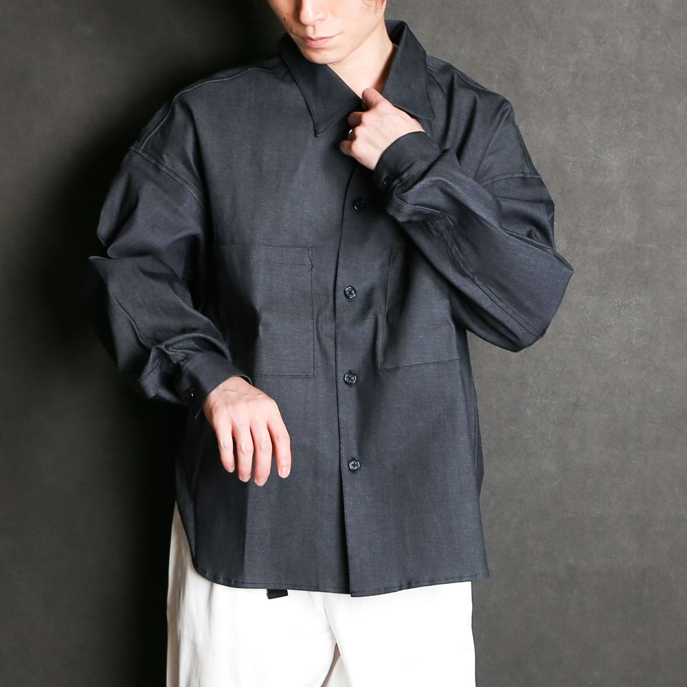 superNova. - Big shirt Jacket 弐 - 9oz tencel denim / シャツ