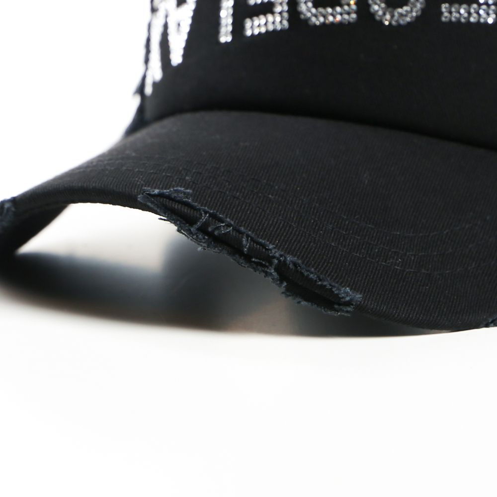 DOUBLE LOGO RHINESTONE CAP / ダブルロゴ ラインストーンキャップ / USZ-21001