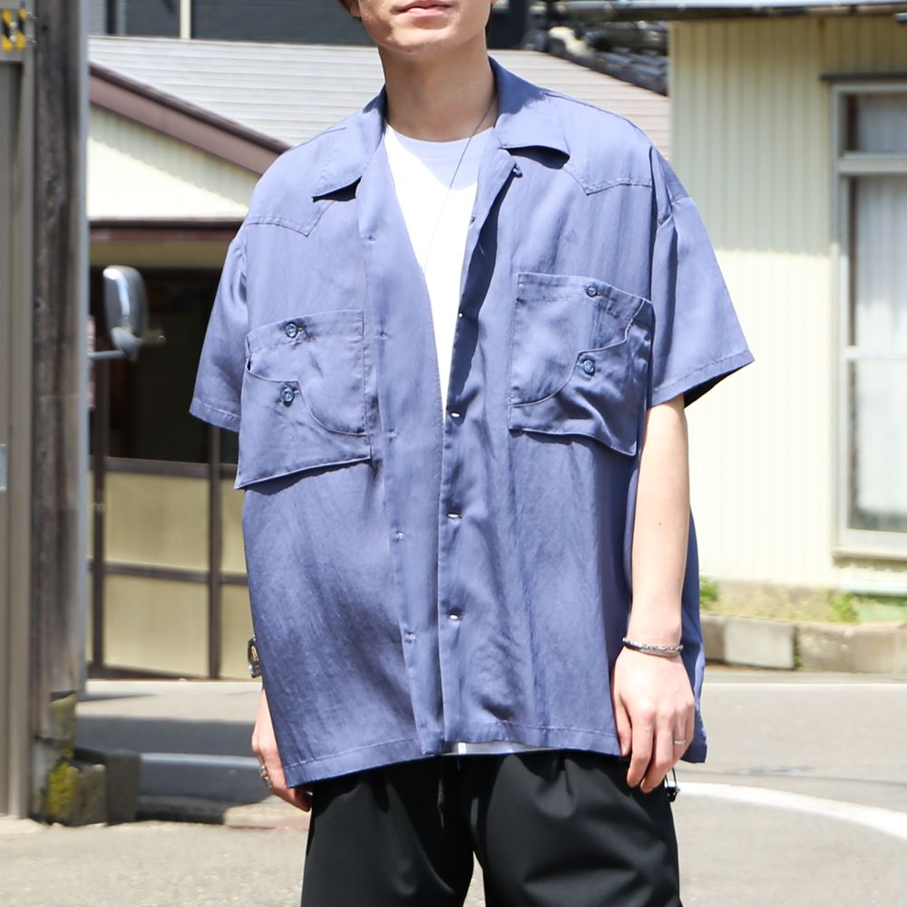 TE TWILL WIDE WESTERN H/S SH / ウエスタンヨーク ワイドシルエットシャツ / 379116