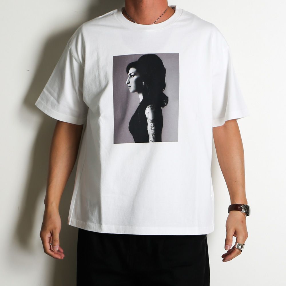 Amy Winehouse "Profile" Photo S/S Tee - WHT / MND-AMW001