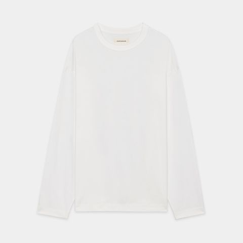 COMFORT FIT Tee L/S - WHITE / オーガニックGIZA 80/3 天竺 サバイバルクロス® - コンフォートフィットTee L/S / A26A19CS01C