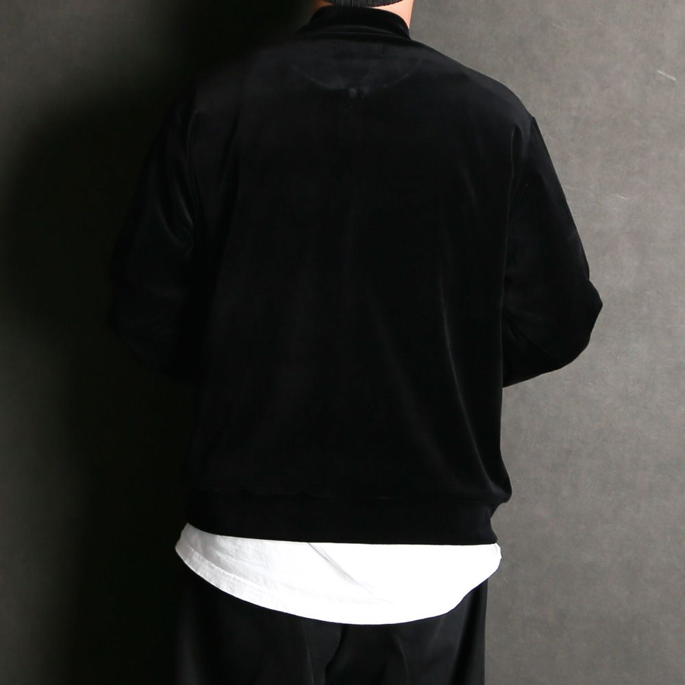 Half Zip Track Jacket - dark navy / オーガニッコットンベロア - ハーフジップトラックジャケット / M25C19CS02C