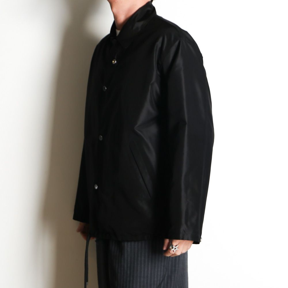 【ラスト1点-サイズ2】 COACH JACKET Ⅲ - BLACK / シルクタフタ - コーチジャケット / A26A12BL02C