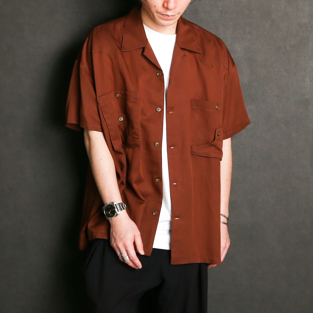 TE TWILL WIDE WESTERN H/S SH / ウエスタンヨーク ワイドシルエットシャツ / 379116