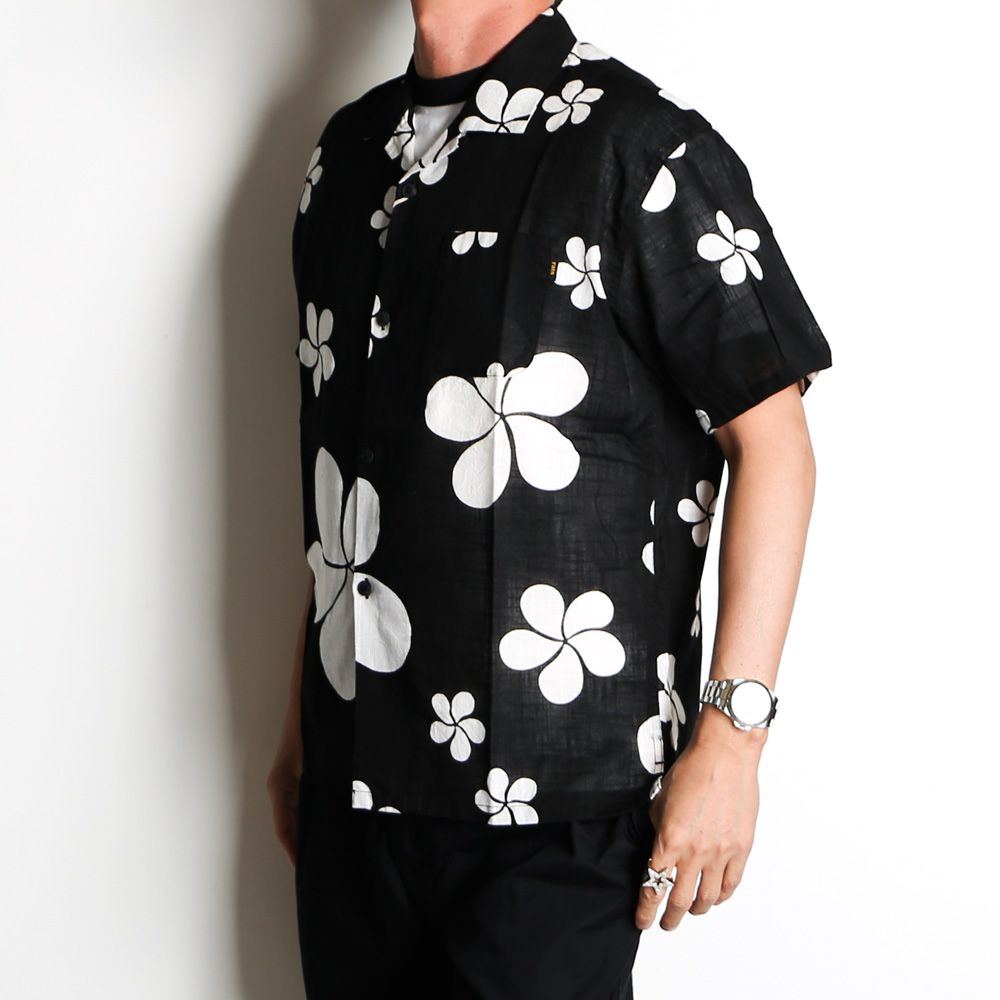 RATS - FLOWER ALOHA S/S SHIRT - BLACK / ハワイアンシャツ / 24'RS 