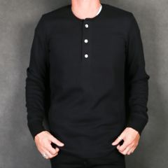 henley long-T(back boa) / ボアフリース ヘンリーネックTシャツ / 7907 lj88s