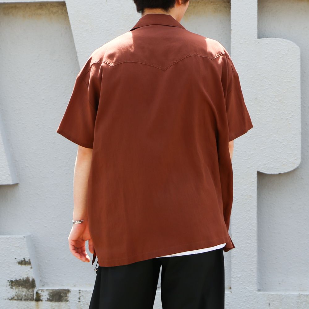 TE TWILL WIDE WESTERN H/S SH / ウエスタンヨーク ワイドシルエットシャツ / 379116
