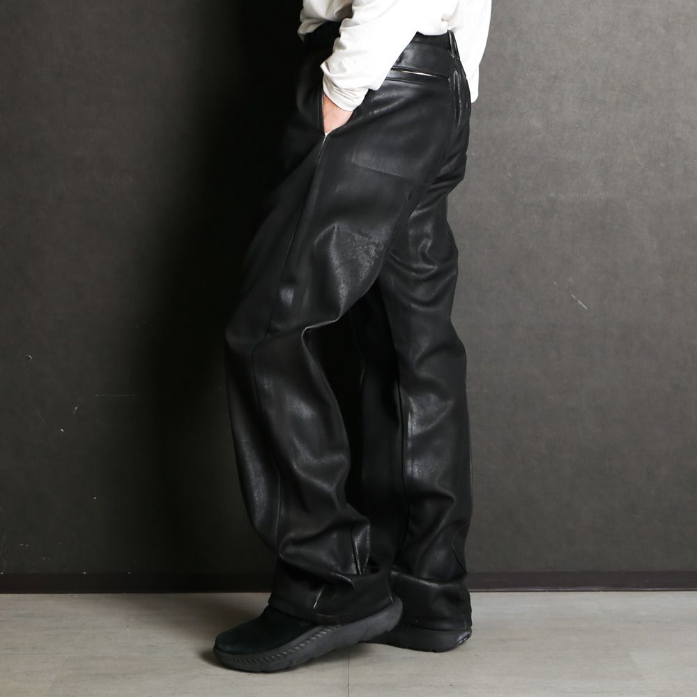 "LEATHER COATING JERSEY" EASY TROUSERS / トラウザー / TA24SS-PT091