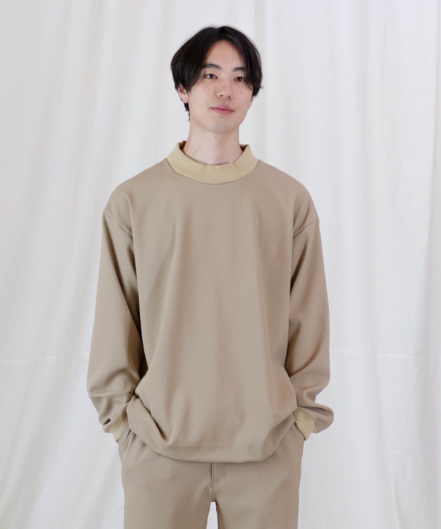 FULLDULL MOCK NECK L/S T / モックネック プルオーバーシャツ / 379111