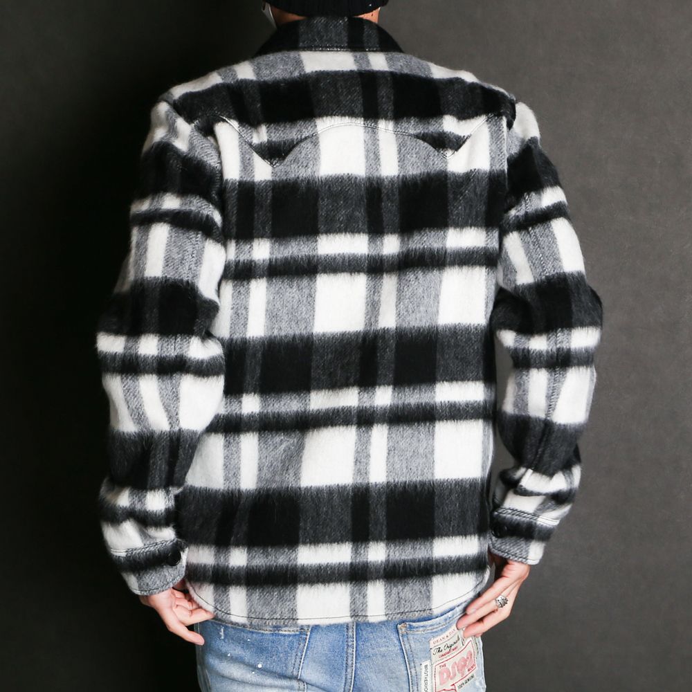 PLAID FUR WORK SHIRTS-TYPE JACKET / ブランケットチェック ワークシャツジャケット / TJK-F2016