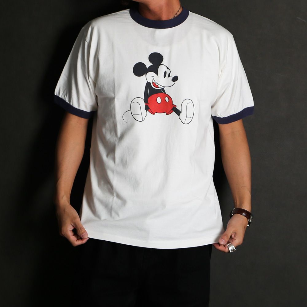 Disney / SD Ringer T - White × Navy / Tシャツ / TSOSJ110
