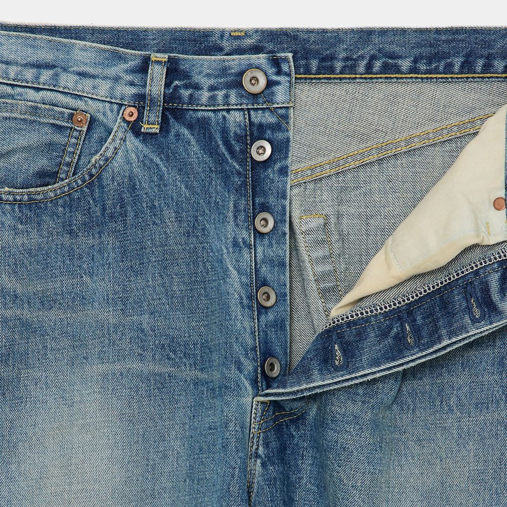 COCOON FIT JEANS - USED WASHED / オーガニックコットン 13.5oz セルビッチデニム - コクーンフィットジーンズ / M25C02PT02C