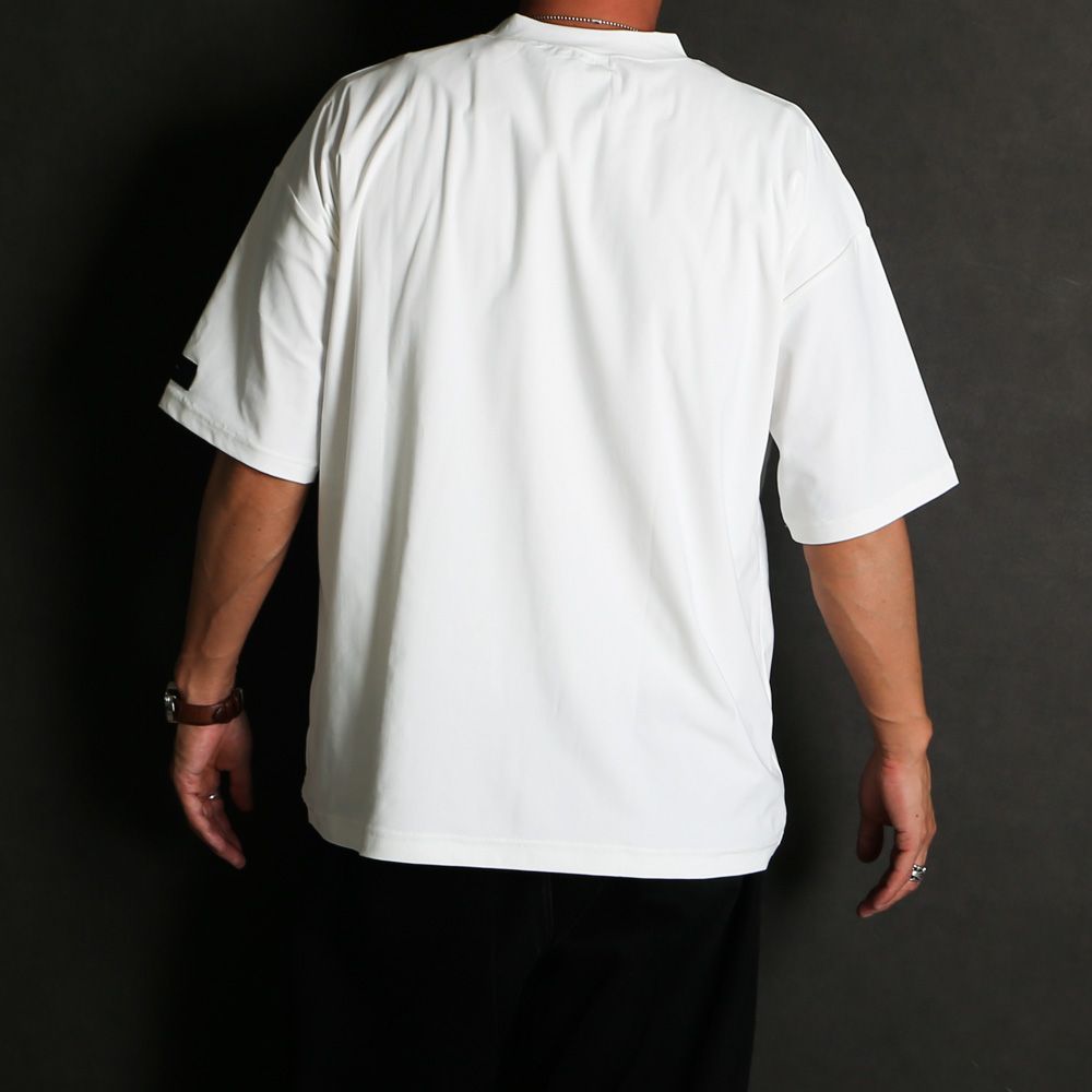 SIDE RC OVER TEE - WHITE / オーバーサイズ ナイロンTシャツ / RC39-T-004