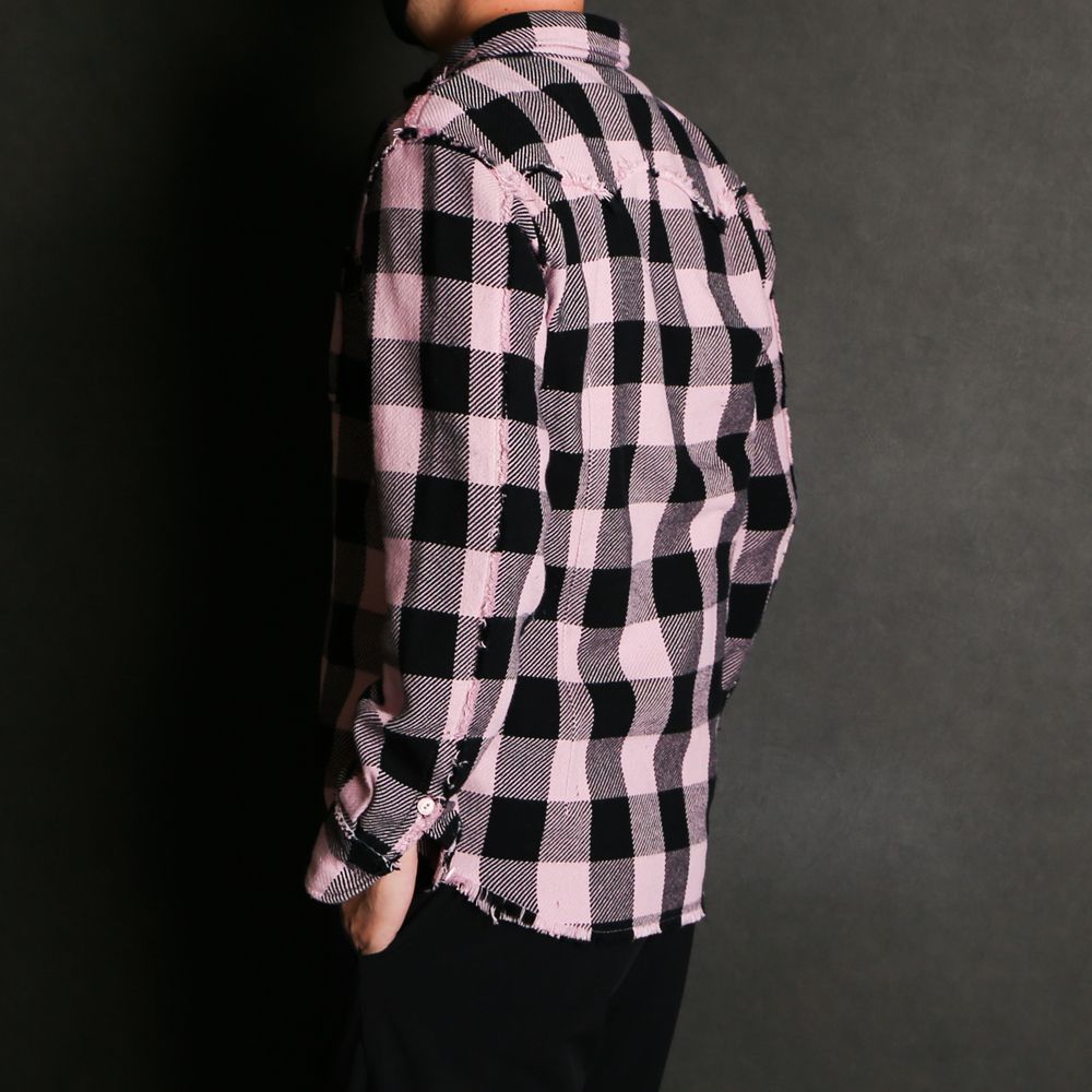 Buffalo PLAID FRINGE SHIRTS / フリンジ バッファローチェック シャツ / TSH-F2105