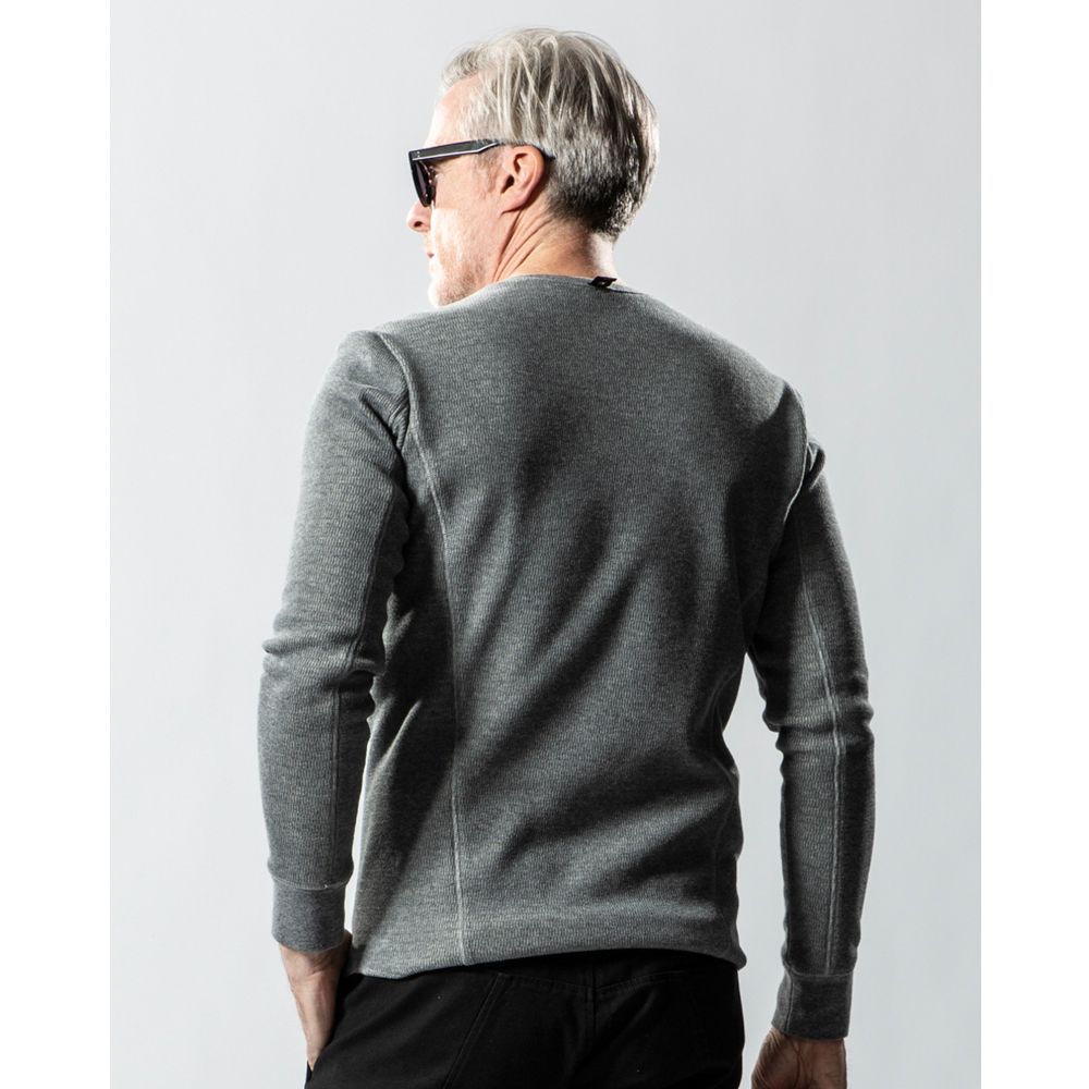 henley long-T(back boa) / ボアフリース ヘンリーネックTシャツ / 7907 lj88s