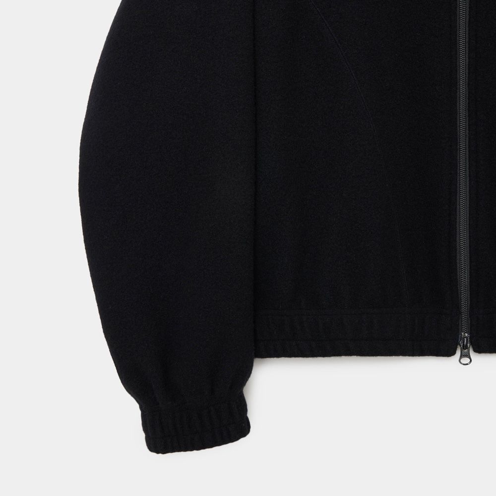 TRACK JACKET - BLACK / スーパー130s ウールナッピング - トラックジャケット / M25D10CS01C