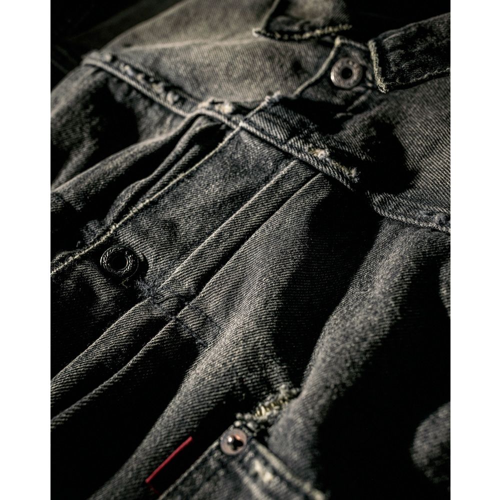 MVC type-I tracker jacket (used washed) - Black / デニムジャケット / MVC-JK04