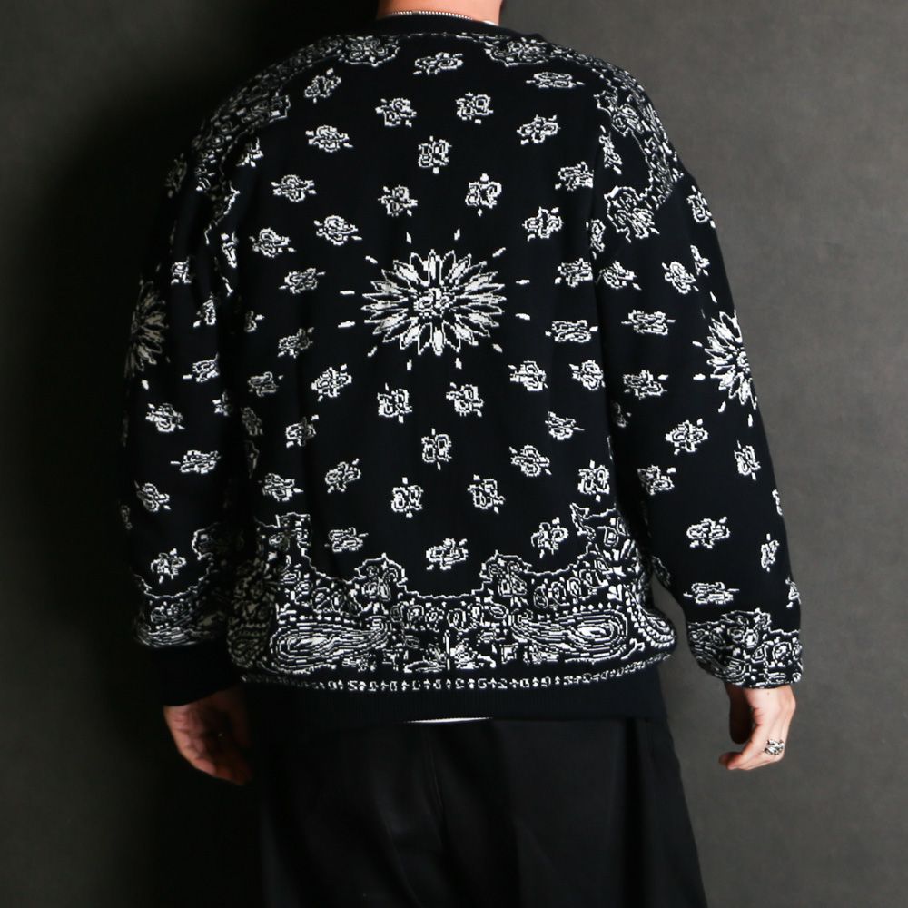 Bandana Cardigan - BLK / バンダナ カーディガン / HC-030426