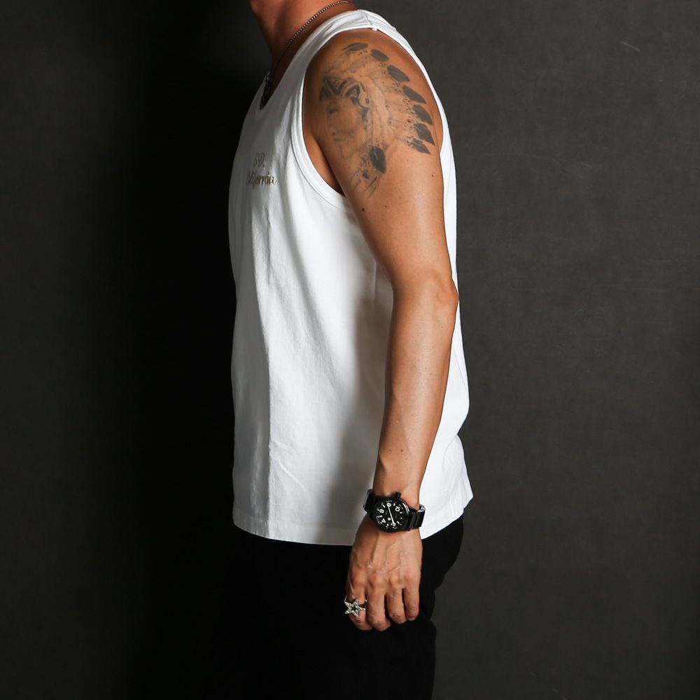 【ラスト1点-サイズM】 SD US Cotton Logo Tank - White / タンクトップ / TSTNG080