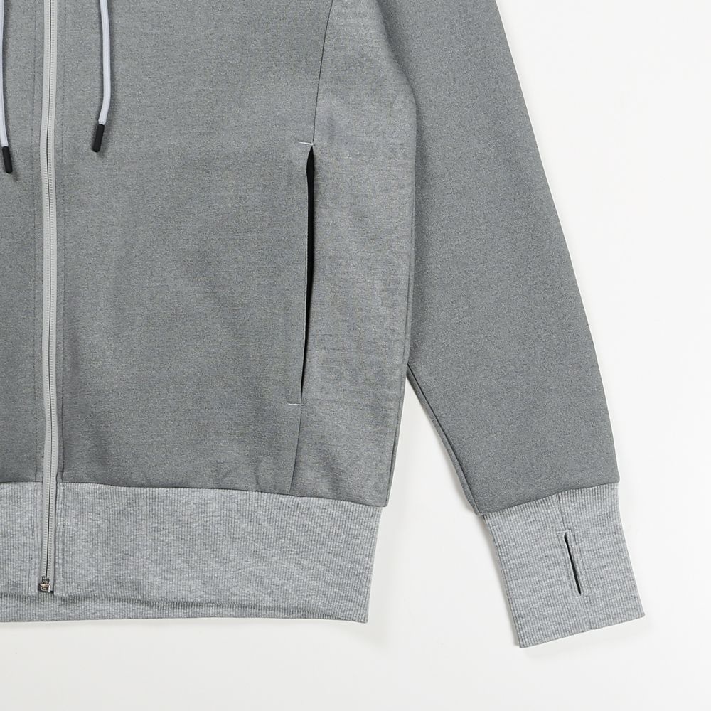【ラスト1点-サイズS】 DOUBLE KNIT EMBOSS LOGO ZIP HOODIE / ジップアップ フーディー / 12561