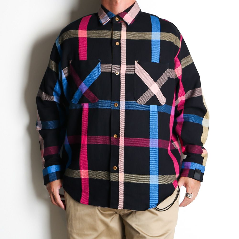 × BIG MAC / SHIRT - NAVY CHECK / 2242-SH31-011 peg