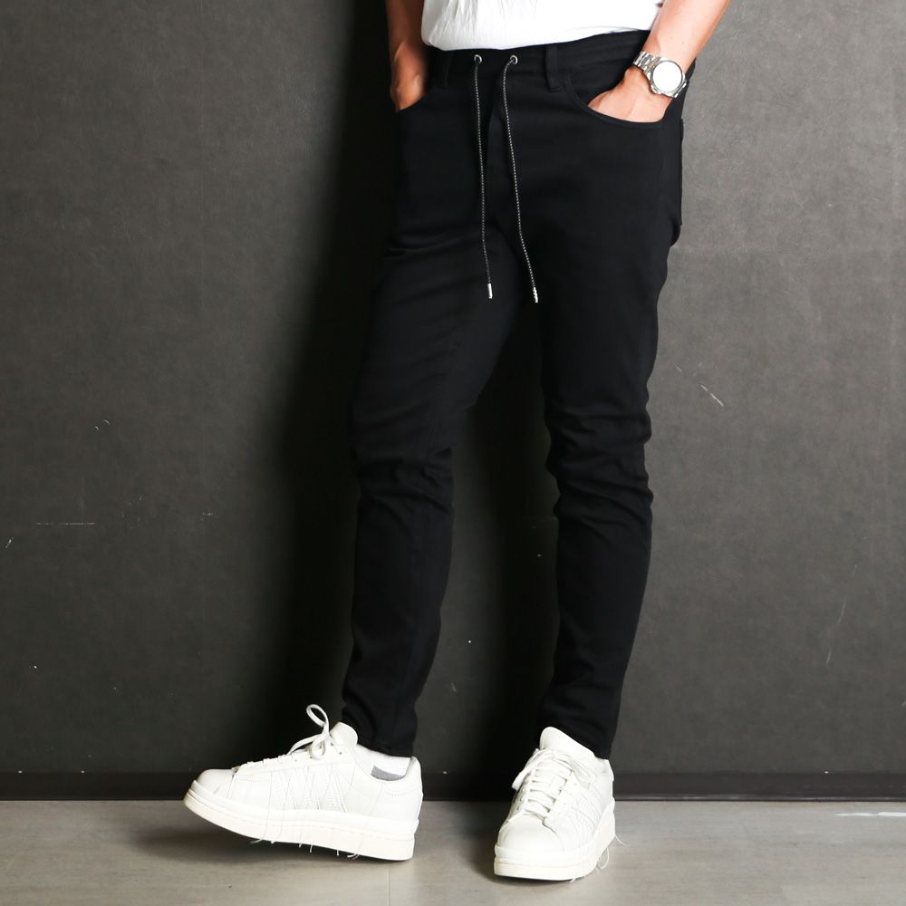 MICK DENIM JERSEY - BLACK / ジャージーンズ / BASIC-ST-020