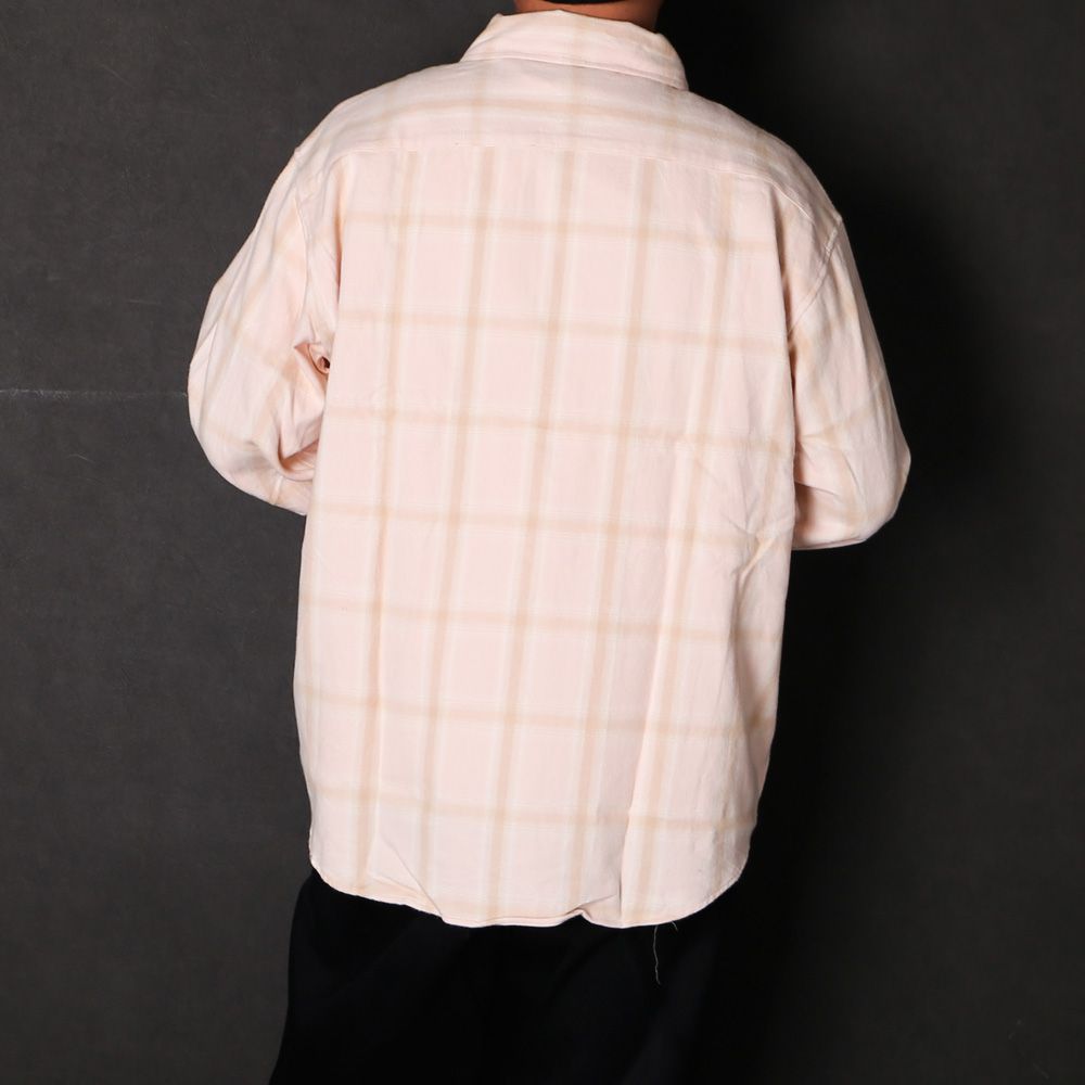 Ombre Check Flannel Shirt - Pink / オンブレチェックフランネルシャツ / SN-628B
