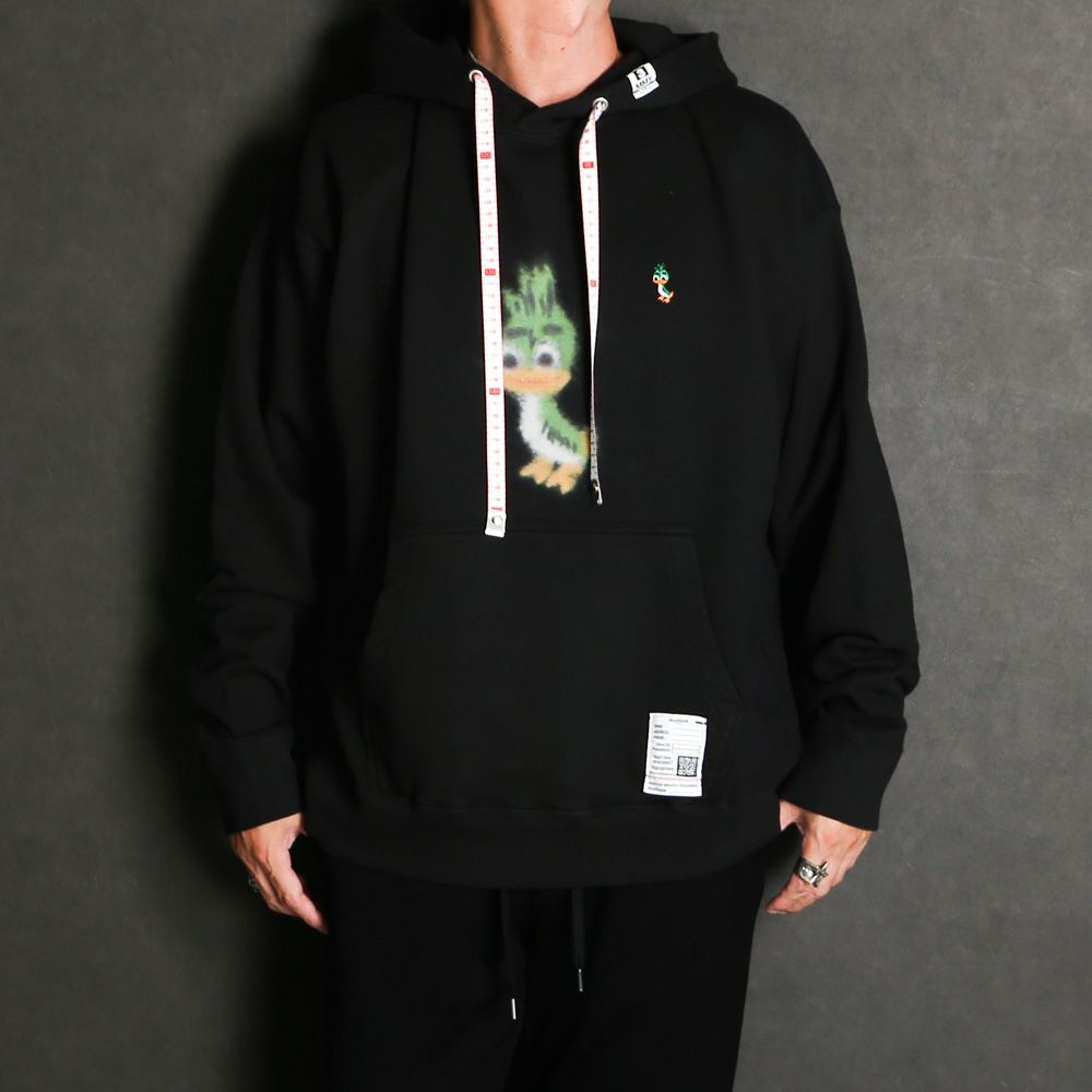 Leon Printed Hoodie - Black / レオン プリント フーディー / J17HD781