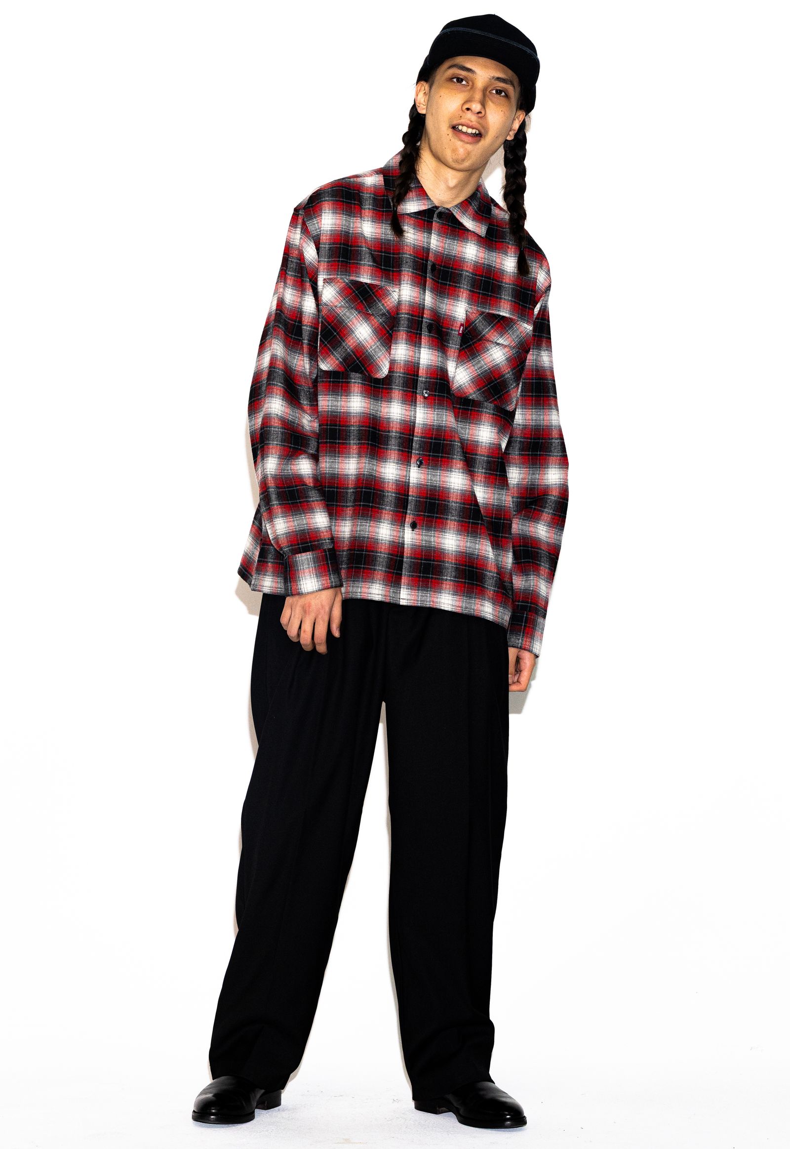 Check L/S Shirt (26aw) - Red / チェックシャツ / HS-080326