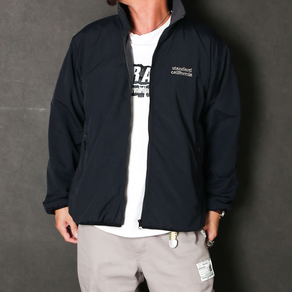 SD Shelled Fleece Jacket - Black / ナイロンフリースジャケット / OUNLE280