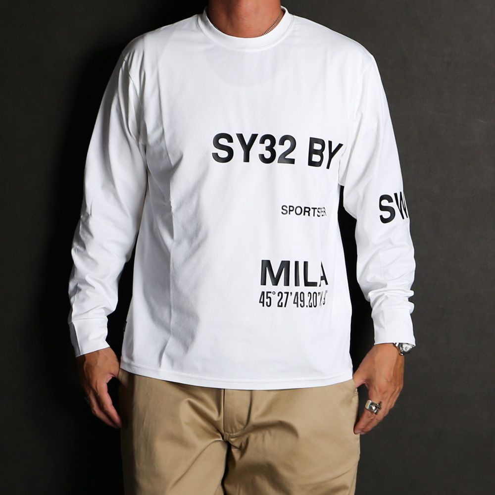 SY32 by SWEET YEARS - 【ラスト1点-サイズXL】 SEPARATE GRAPHIC L/S TEE - WHITE /  グラフィックTシャツ / 14538 | chemical conbination