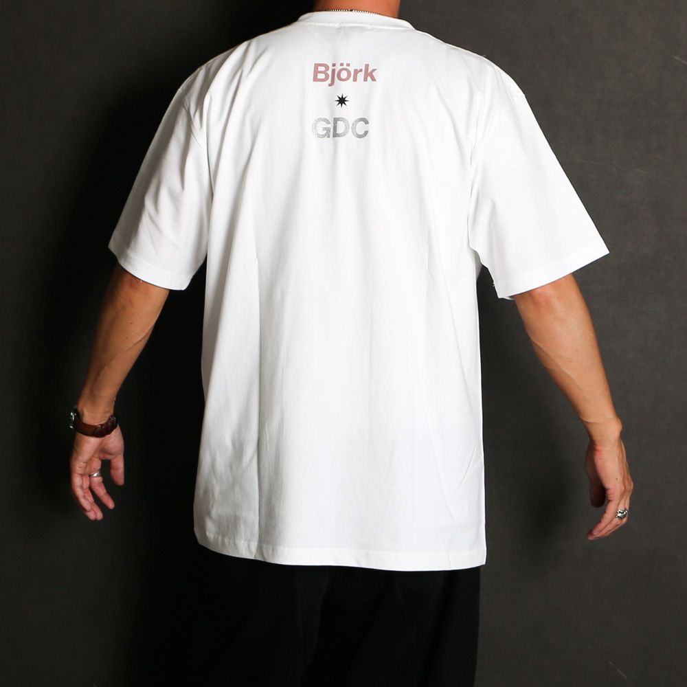 【Bjork by Kevin Cummins×GDC】 Monochrome Tee - WHITE / Tシャツ / GD0584