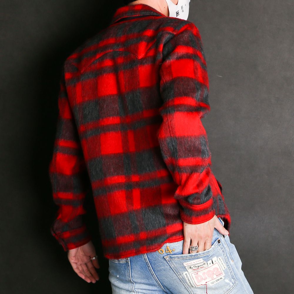 PLAID FUR WORK SHIRTS-TYPE JACKET / ブランケットチェック ワークシャツジャケット / TJK-F2016