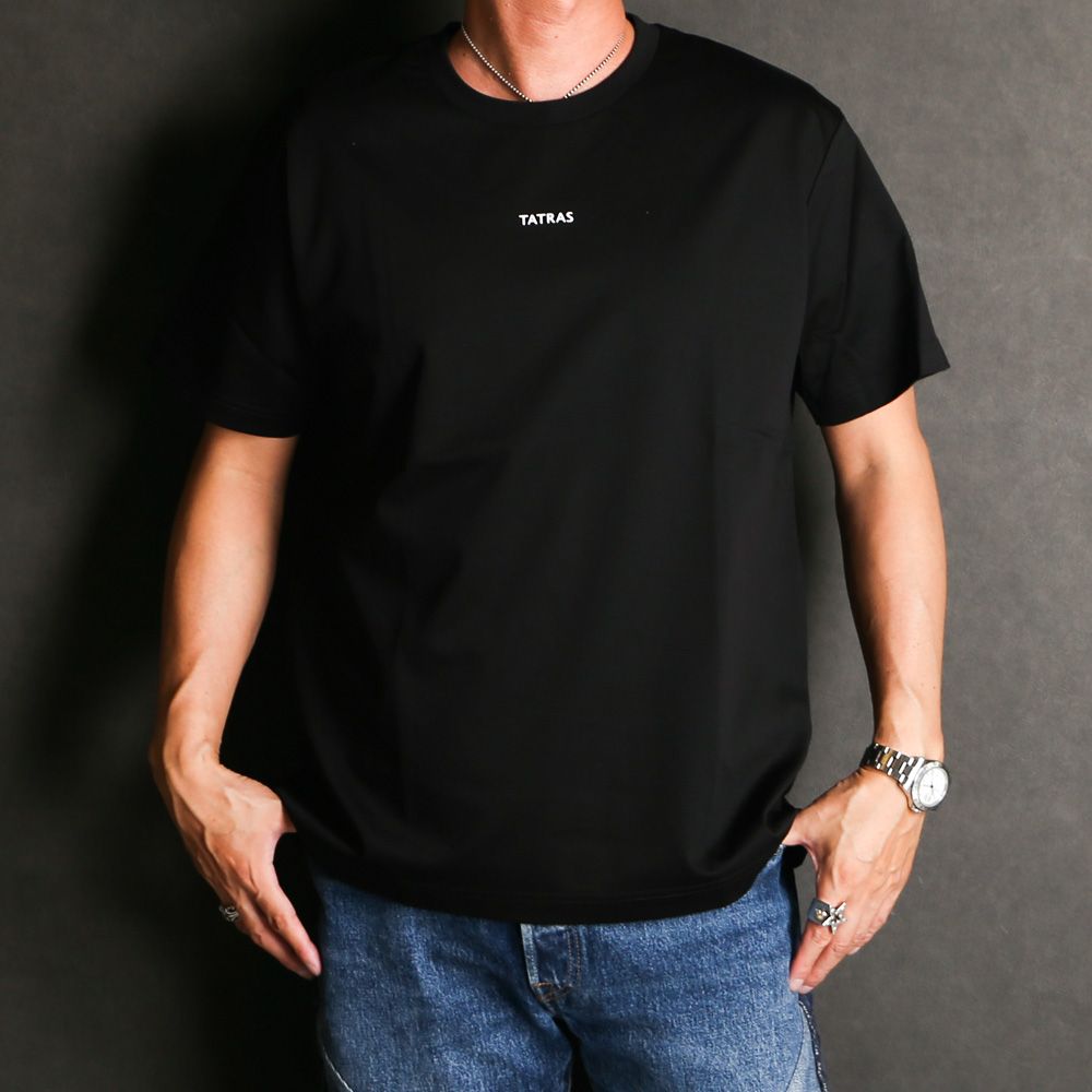 Tシャツ・カットソー Tatras Black Cotton T-Shirt TATRAS tシャツ TATRAS(タトラス)SELO セロ メンズ : ZOZOTOWN