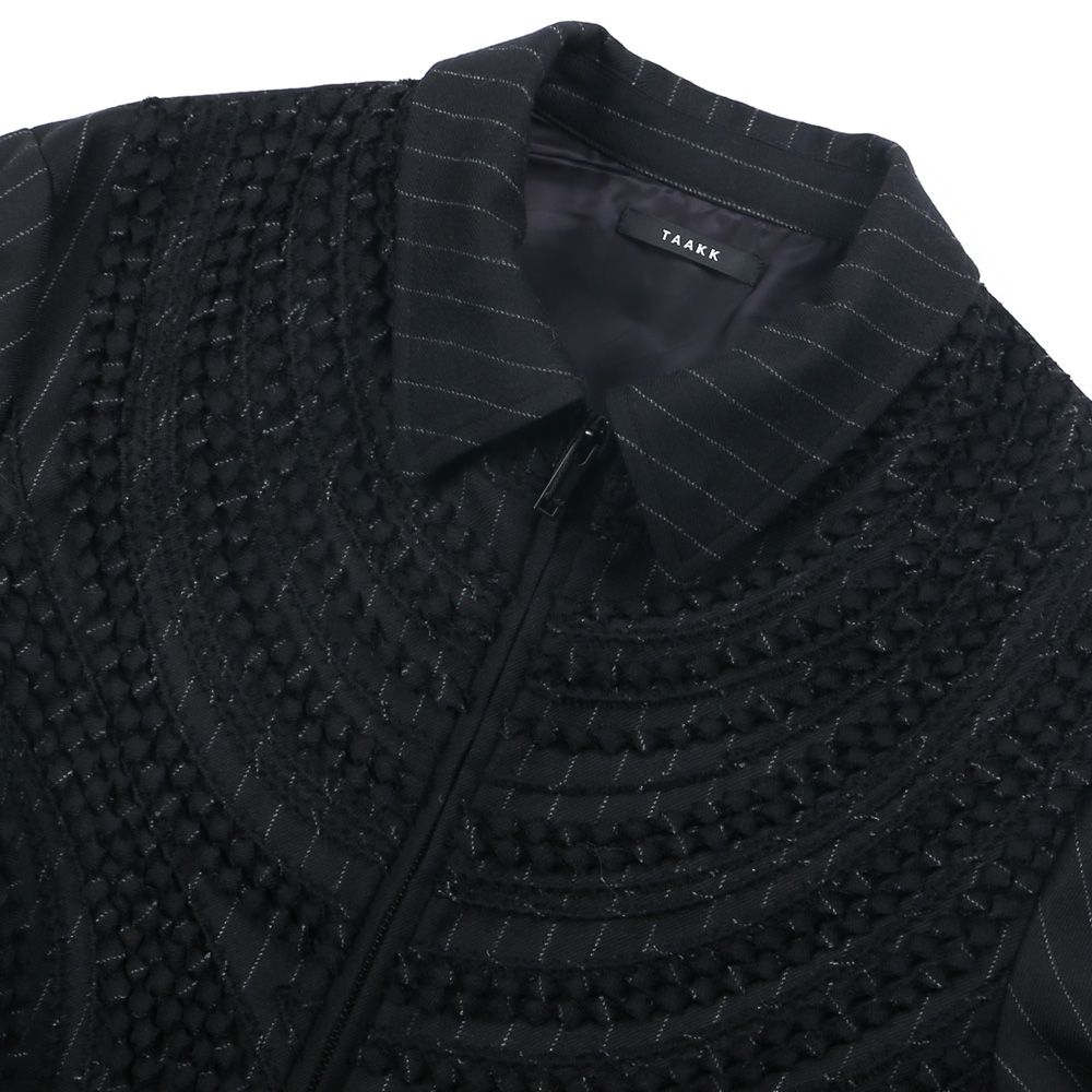 "Jomon Relief" Zip-Up Blouson - Black / ジップアップブルゾン / TA26AW-BL049