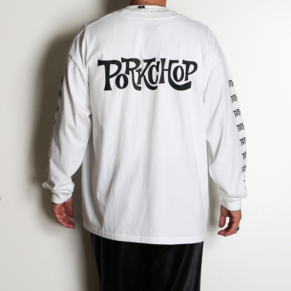 SC LOGO L/S TEE - WHITE / ロングスリーブTシャツ